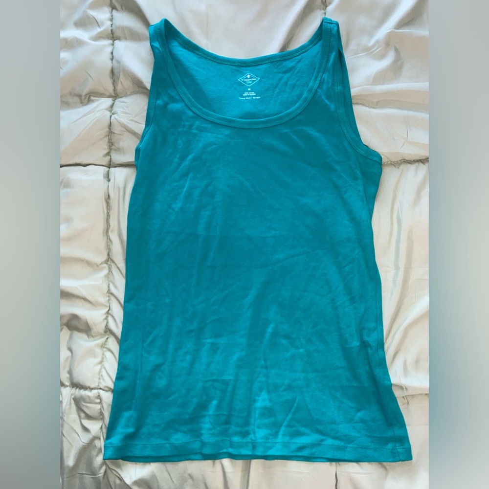turquoise-teal tank